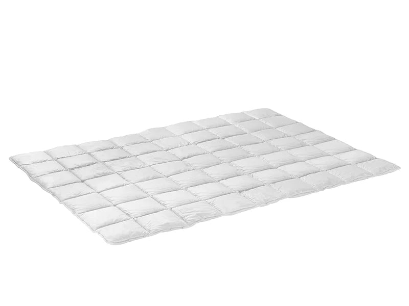 Weiße Einziehdecke Premium 95 von Elastica mit Kassetten-Steppung